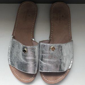 Kate Spade Imperiale Metallic Leather Slides